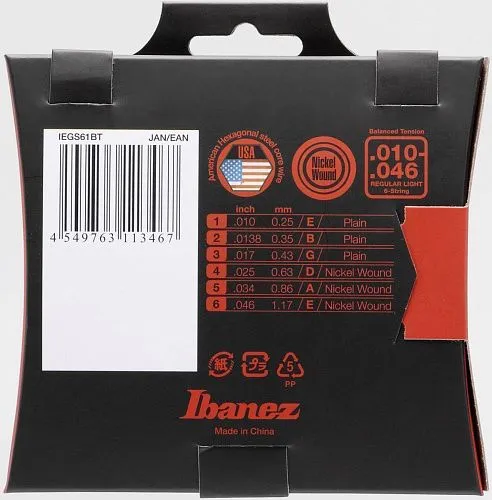 Ibanez IEGS61BT (10-46) Комплект струн для электрогитары.